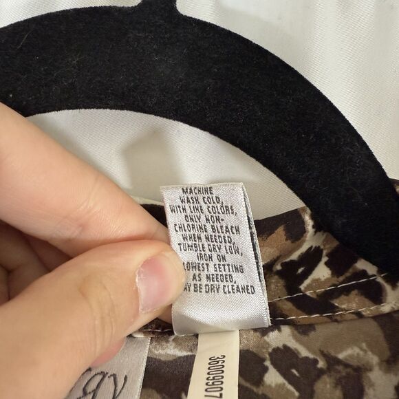 Zenergy Chico's Jacket Women's Large Cheetah Print Full Zip Snap Pockets - Picture 9 of 13